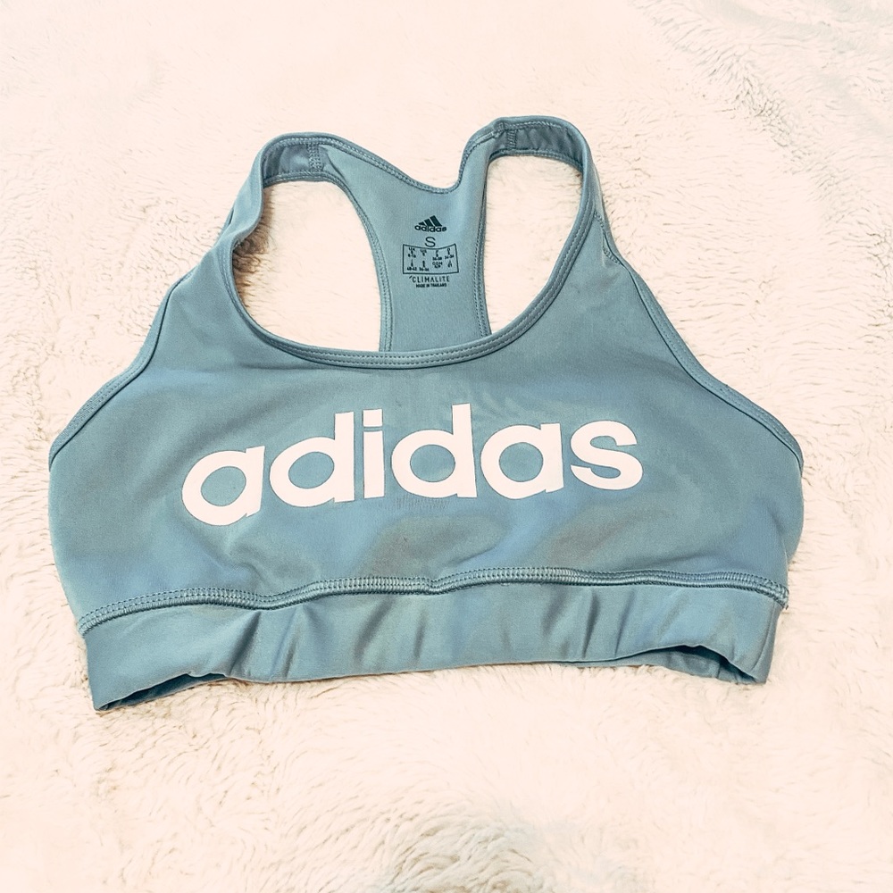 Super cute blue ADIDAS sports bra!!